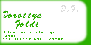 dorottya foldi business card