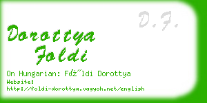 dorottya foldi business card